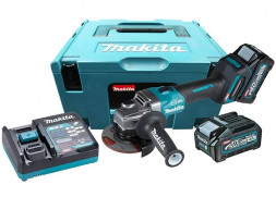 Аккумуляторная болгарка (УШМ) Makita GA004GM201 (115мм, 40В, 2*АКБ 4А·ч)