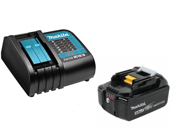 Аккумулятор BL1850B (18В, 5.0 Ач, Li-Ion)+зарядное устройство DC18SD Makita 191A25-6