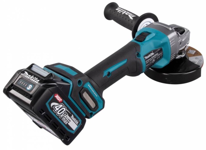 Аккумуляторная болгарка (УШМ) Makita GA005GM201 (125мм, 40В, 2*АКБ 4А·ч)