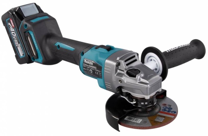 Аккумуляторная болгарка (УШМ) Makita GA005GM201 (125мм, 40В, 2*АКБ 4А·ч)