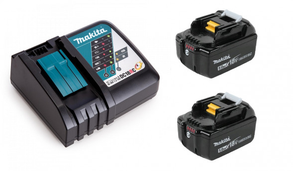 Набор 2 аккумулятора Makita BL 1850 5 Ач и Зарядное устройство DC 18 (19RC50-2)