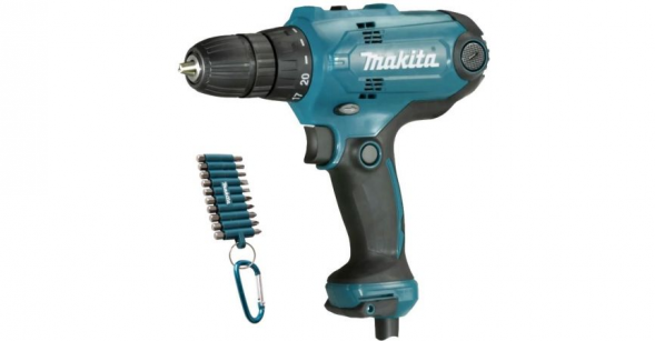 Дрель-шуруповёрт Makita DF0300X3 сетевая  