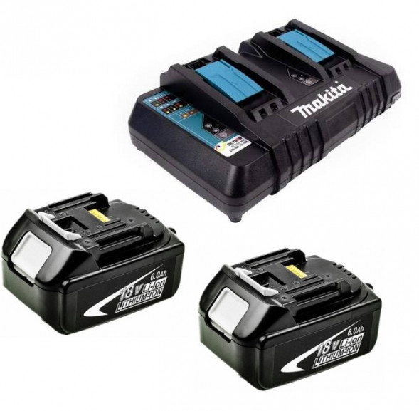 Набор из 2х АКБ Makita BL 1860 6 Ач и двойного зарядного устройства DC18RD (19RD60-2)