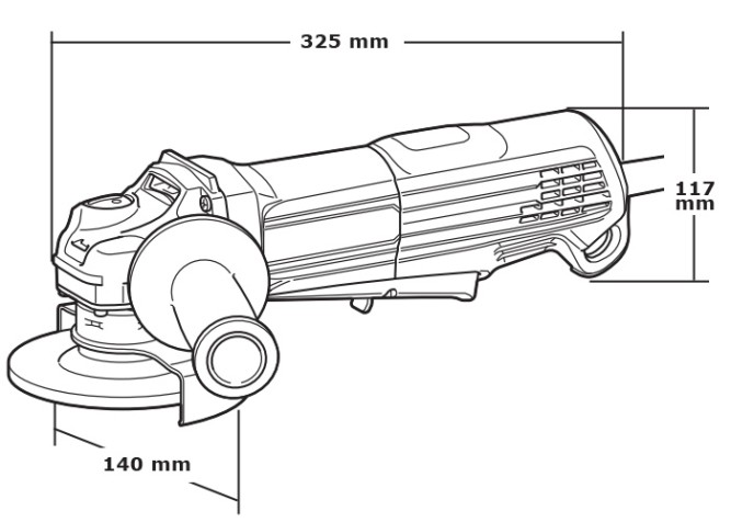 Углошлифовальная машина Makita GA5050R, 125 мм, 1300 Вт