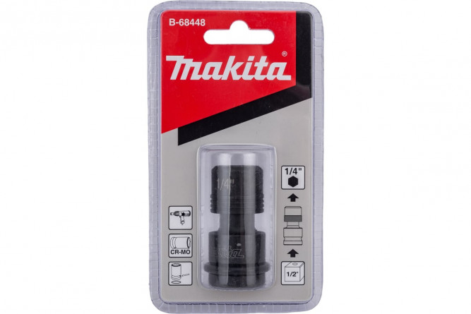 Адаптер с квадрата 1/2 на шестигранник 1/4 Makita B-68448 (переходник)